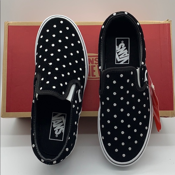 ••VANS CLASSIC SLIP ON Platform Suede Polka Dot WM - Picture 15 of 16
